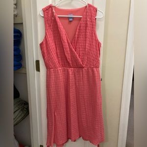 Laura Scott Coral Pink Summer Dress with Belt
